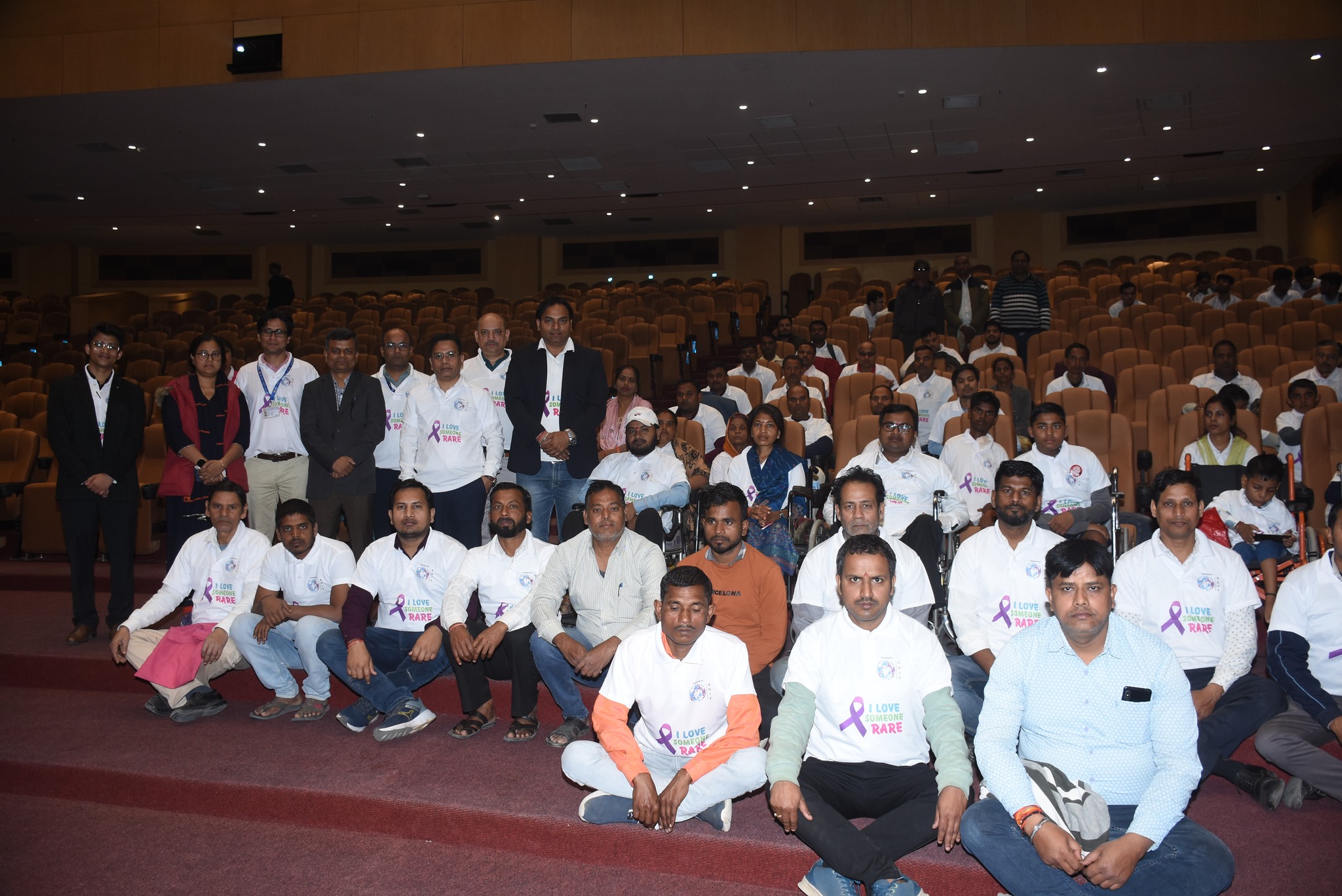 Inaugural lamp lighting at the Rare Disease Day event in Patna.